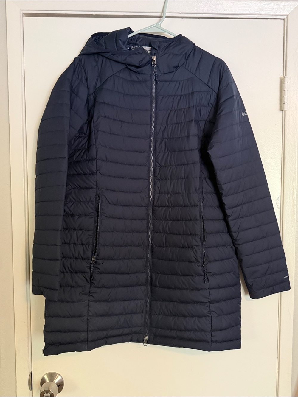 Columbia Women's Hooded Packable Puffer Coat - Navy